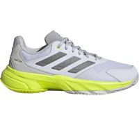 adidas Femme CourtJam Control 3 Womens Clay Tennis Shoes Chaussures, FTWR White/Iron met./Lucid Lemon, 42 EU