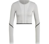 Adidas Women's Cropped Long-Sleeve Performance Gym Top Mgh Gris Solide 10 (S) Female