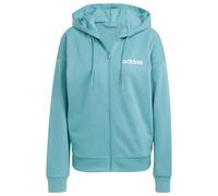 adidas - Women's Essentials Linear Full Zip French Terry - Sweat à capuche - M - powder teal / white