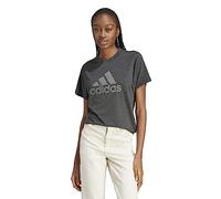 Adidas Women's Future Icons Winners 3.0 T-Shirt, Black Melange/Grey, Small