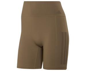 adidas - Women's Optimé Workout 3-Stripes Short Leggings - Legging - M - Length: 6'' - khaki six