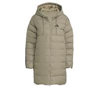 adidas Women's Parka à Capuche Duvet léger Essentials Climawarm 3 Bandes, Silver Pebble, L