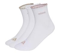 adidas Femme Womens Quarter Sock 3 Pair Pack Socks, white/wonder beige/wonder taupe/Dual Lilac, S