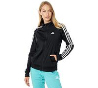 adidas Women's Standard Essentials Warm-Up Slim 3-Stripes Track Top, Black, X-Large