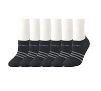 adidas Women's Superlite No Show Socks (Pack of 6) (Women's Sock Size 5-10, Solid Black)