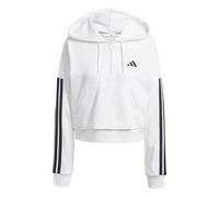 adidas Women's Sweat-Shirt à Capuche Zip 1/4 French Terry 3 Bandes Essentials