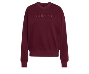 adidas Women's Sweat-Shirt col V Satin Seasonal Essentials