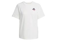 adidas Women's T-Shirt Graphique Floral Tiro, Off White, S