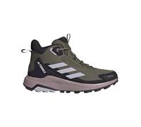 Adidas Women's Terrex Anylander Mid Top Rain.RDY Hiking Sneaker, Olive Strata/Silver Dawn/Amber Tint, 5.5