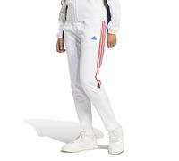 Adidas Women's Tiro Cut 3-Stripes Track Pants, White/Team Navy Blue/Better Scarlet
