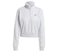 adidas Women's Veste de survêtement Courte Molleton à Quart de Zip Essentials Color Pop