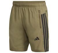 adidas - Workout Essentials Base 3 Stripes Woven Short - Short - M - Length: 7'' - olive strata / black