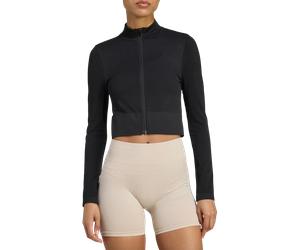 adidas Workout Essentials Knit Zip Through Women Sweatshirt XS Noir