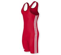 adidas Wrestling 3 Stripes Singlet - Red/White - Medium