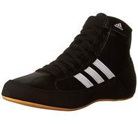 Adidas Wrestling HVC Youth Laced Wrestling Shoe (Toddler/Little Kid/Big Kid),Black/White/Gum,10 M US Toddler