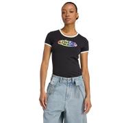 ADIDAS ORIGINALS T-shirt 'Adidas x Jeremy Scott' bleu clair / jaune / violet / noir, Taille XS