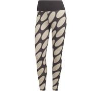 Adidas X Marimekko Optime Training 7/8 Gym Leggings Womens Black/Lbrown 8 (XS) Female