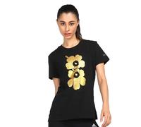Adidas X Marimekko Tee Designer Femme T-Shirt Noir Or Mohn Blumen