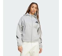 Adidas Z.n.e. Full-zip Femme - Sweats à capuche, Gris - Taille 40/L - Poly Mesh Grey 40/L