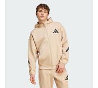 Adidas Z.n.e. Full-zip Hooded Track Homme - Manteaux blousons, Beige - Taille S - Poly Mesh Beige S