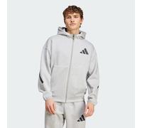Adidas Z.n.e. Full-zip Hooded Track Homme - Manteaux blousons, Gris - Taille L - Poly Mesh Grey L