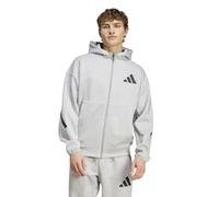 adidas Z.N.E. Sweat à capuche zippé pour homme, gris moyen chiné, XL