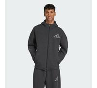adidas Z.N.E. Sweat-shirt à capuche premium avec zip sur toute la longueur Black Melange M