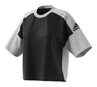 adidas ZNE SS CRW REC Maillot à Manches Courtes Femme, Noir/Negro/Brgrin, FR : L (Taille Fabricant : L)