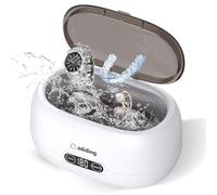 Adiding Nettoyeur à ultrasons, 650 ml, avec 5 modes de temps, 45 kHz, pour nettoyer les lunettes, bijoux, montres, prothèses dentaires, pièces de monnaie