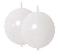 ADIDO EVA Lot de 60 ballons à maillons rapides en latex pour décoration de mariage et d'anniversaire - Blanc nacré - 15,2 cm