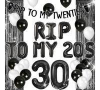 adieu à mes vingt ans ballons vingtaine déco anniversaire sombre bannière