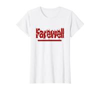 Adieu Au Revoir Prends Soin de toi Conception du Texte T-Shirt Graphique avec Valeur, Femme, Blanc, M
