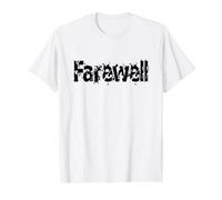 Adieu Au Revoir Prends Soin de toi Conception du Texte T-Shirt Graphique avec Valeur, Homme, Blanc, XL
