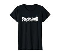 Adieu Au Revoir Takecare WhiteText Design T-Shirt Graphique avec Valeur, Femme, Noir, S