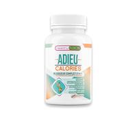 Adieu Calories Healthy Fusion - Bloqueur de glucides et de graisses | Complément minceur intensif, brûleur de graisses et coupe-faim naturel | Effet satiétogène | Sans régimes restrictifs | 60 gélules