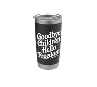 Adieu les enfants, bonjour la liberté Gobelet isotherme en acier inoxydable double paroi
