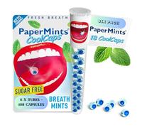 Adieu l'halitose avec les capsules Cool PaperMints® - Capsules Rafraîchir l'haleine (6 Tubes de 18 Capsules)