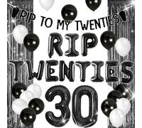 adieu vingtaine ballons gothique décoration anniversaire fin de mes vingt ans bannière funérailles jeunesse trente ans