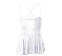 Adigau Chemise de Nuit Homme Sissy Lingerie Sexy Bretelles Réglables Robe de Nuit Dos Nu Pyjama Nuisette Blanc