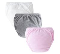 Adigau Nouveau-Né Fille Culotte en Coton Couverture de Couche Taille Élastiqué Bloomers Souple Mignon sous-vêtements Respirant Légère A5 6-12 Mois