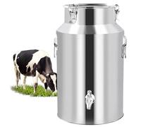 Adima 201 Pot À Lait Hermétique en INOX avec Couvercle Et Robinet pot à lait avec couvercle scellé pour Une Utilisation dans Les Cuisines Rurales Et Domestiques,18L