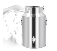 Adima 201 Pot À Lait Hermétique en INOX avec Couvercle Et Robinet seau à lait portable de grande capacité Pour charge lourde pour Le Transport de Boissons,18L