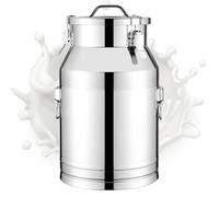 Adima 304 Acier Inoxydable Hermétique Pot À Lait seau à lait portable de grande capacité Bidon de transport de lait de fermeSeau À Lait Robuste en Acier Inoxydable,76L