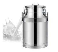 Adima 304 Bidon de transport de lait de fermeSeau À Lait Robuste en Acier Inoxydable pot à lait avec couvercle scellé Carafe de transport pour liquide,42L