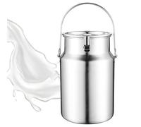Adima 304 seau à lait portable de grande capacité Acier Inoxydable Hermétique Pot À Lait pour Une Utilisation dans Les Cuisines Rurales Et Domestiques,3L