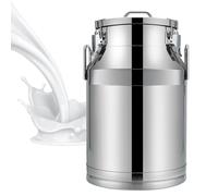 Adima Acier Inoxydable Hermétique Pot À Lait 201 seau à lait portable de grande capacité Avec couvercle scellé et poignée unique pour Le Transport de Boissons,76L