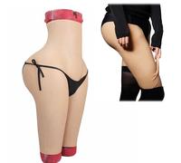 Adima Culotte de contrôle de Pompes en Silicone Demi-Longueur en Silicone pour Fesses énormes et Hanches Slip rembourré pour Ladyboys Cosplay,Color1,Upgrade