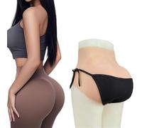 Adima Culotte en Silicone à Haute élasticité Lève-Fesses Shaper Contrôle Triangle Pantalon Cacher Gaff sous-vêtements pour travesti,Marron,Basic