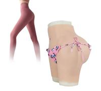 Adima Culotte en Silicone avec Vagin Factice, Modelant Les Fesses, Boxer Cache-Sexe pour Transgender, Drag Queen, Crossdresser, Cosplay,White(Upgrades)