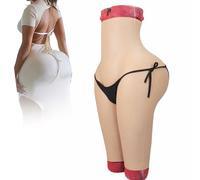 Adima Culotte en Silicone énorme Culotte réaliste Longueur Genou Hanche rehausseur de Hanche Culotte rembourrée Cacher gaffe Boxer Slips transgenres,Color2,Basic